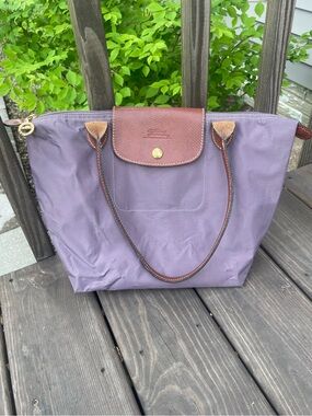 Longchamp Le Pliage Medium Tote Bag Purple